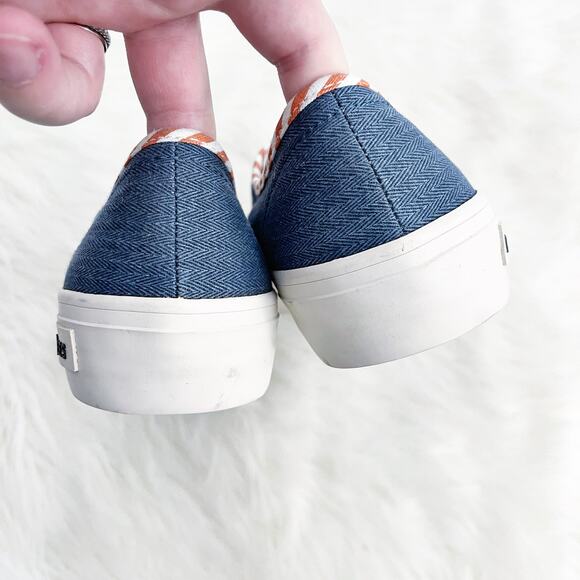 SeaVees Sunset Stripe Sneaker Regatta in Herringbone Twill - Picture 5 of 7